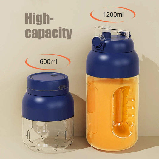 600ML/1200ML Rechargeable Portable Juicer Blender Freshly Squeezed Juice Mixer Personal Safety 10 Blades Mini Juicer