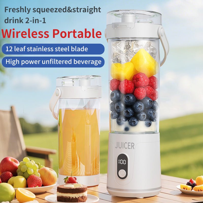 12-Blade Portable Shake Blender - 7.4V Rechargeable Ice-Crushing Juicer | Meetoyo