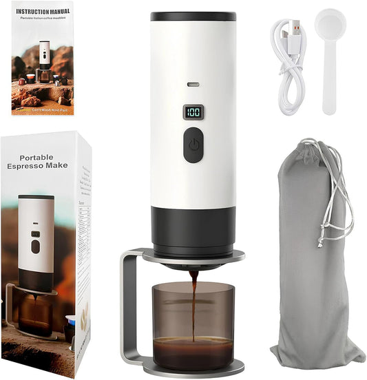 ltalian Portable High-Pressure Capsule Coffee Machinewith Wireless USB Charging