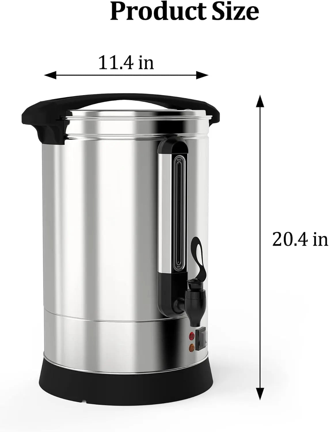 100 Cup Commercial Coffee Urn - 14L Stainless Steel Coffee Maker