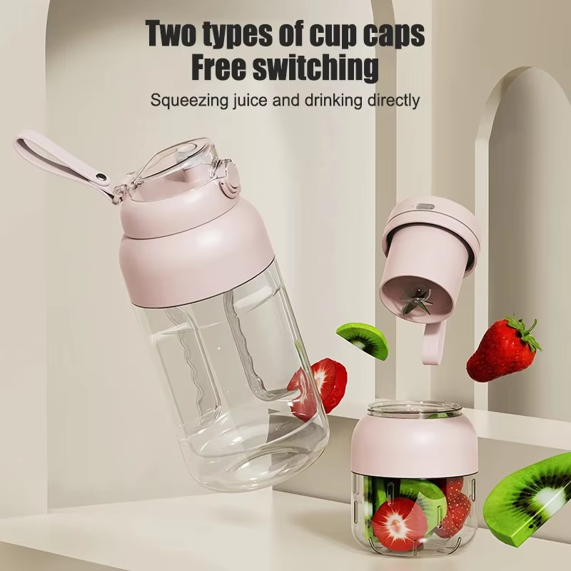 600ML/1200ML Rechargeable Portable Juicer Blender Freshly Squeezed Juice Mixer Personal Safety 10 Blades Mini Juicer