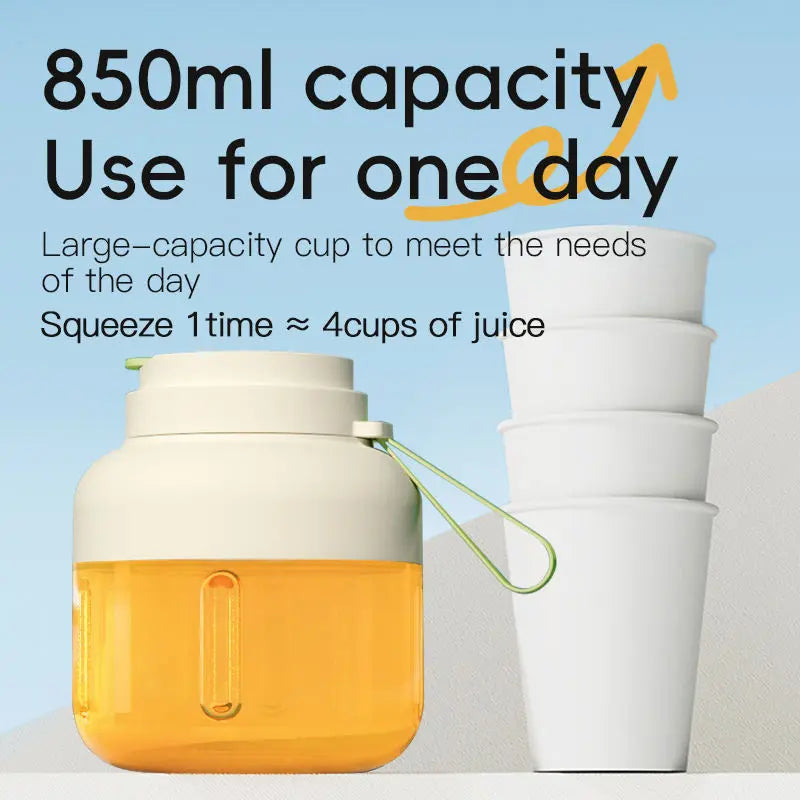Portable 850ml 1500mAh Electric Juicer Blender Mini Health Shaker Bottle Stainless Steel Battery Operated for Home Outdoor