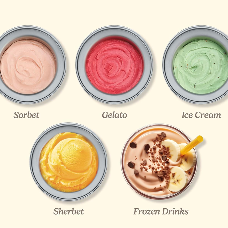 Ice Cream Maker Machine, 2-Quart Ice Cream, Sorbet and Frozen Yogurt Machine，Cream Machine Kids Friendly DIY Household DIY Fruit Ice Cream Maker for Kitchen & Car Use