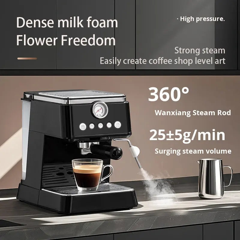New Espresso Coffee Maker Machine for Home Use Semi Automatic 20 Bar Single Group Professional Coffee Making Machine with Milk