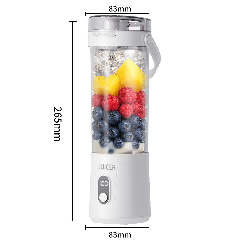 Portable Shake Blender - 12-Blade 7.4V Rechargeable Battery-Powered Ice-Crushing Juicer