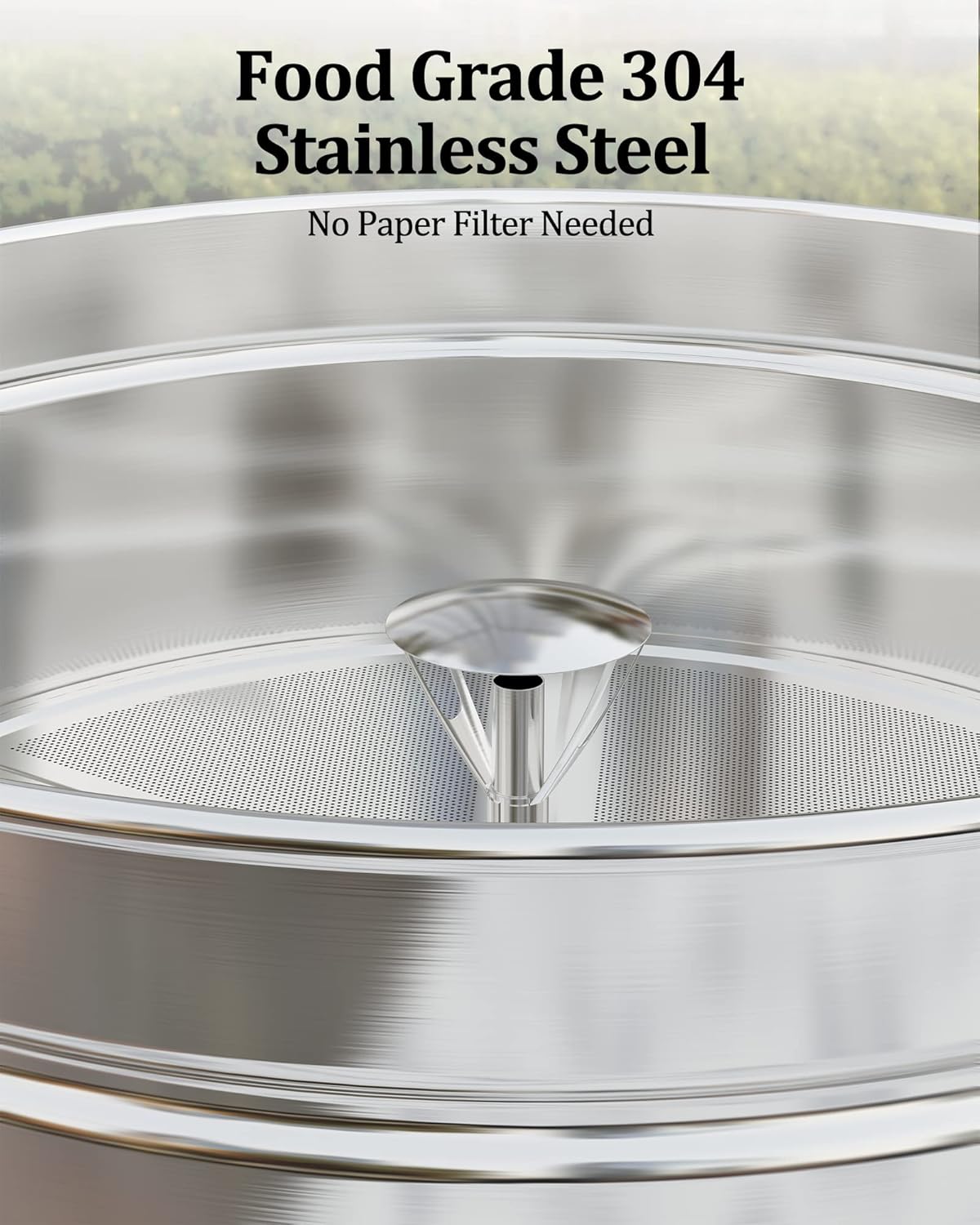 100 Cup Commercial Coffee Urn - 14L Large Capacity Stainless Steel Coffee Maker, Fast Brew/Rapid Extraction with Automatic Temperature Control & Faucet, Food-Grade 304 Hot Coffee/Hot Water Dispenser