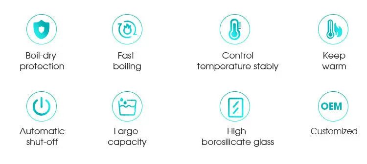 1.8L Electric Tea Kettle - 1500W Fast Boil, Auto-Shutoff | Meetoyo