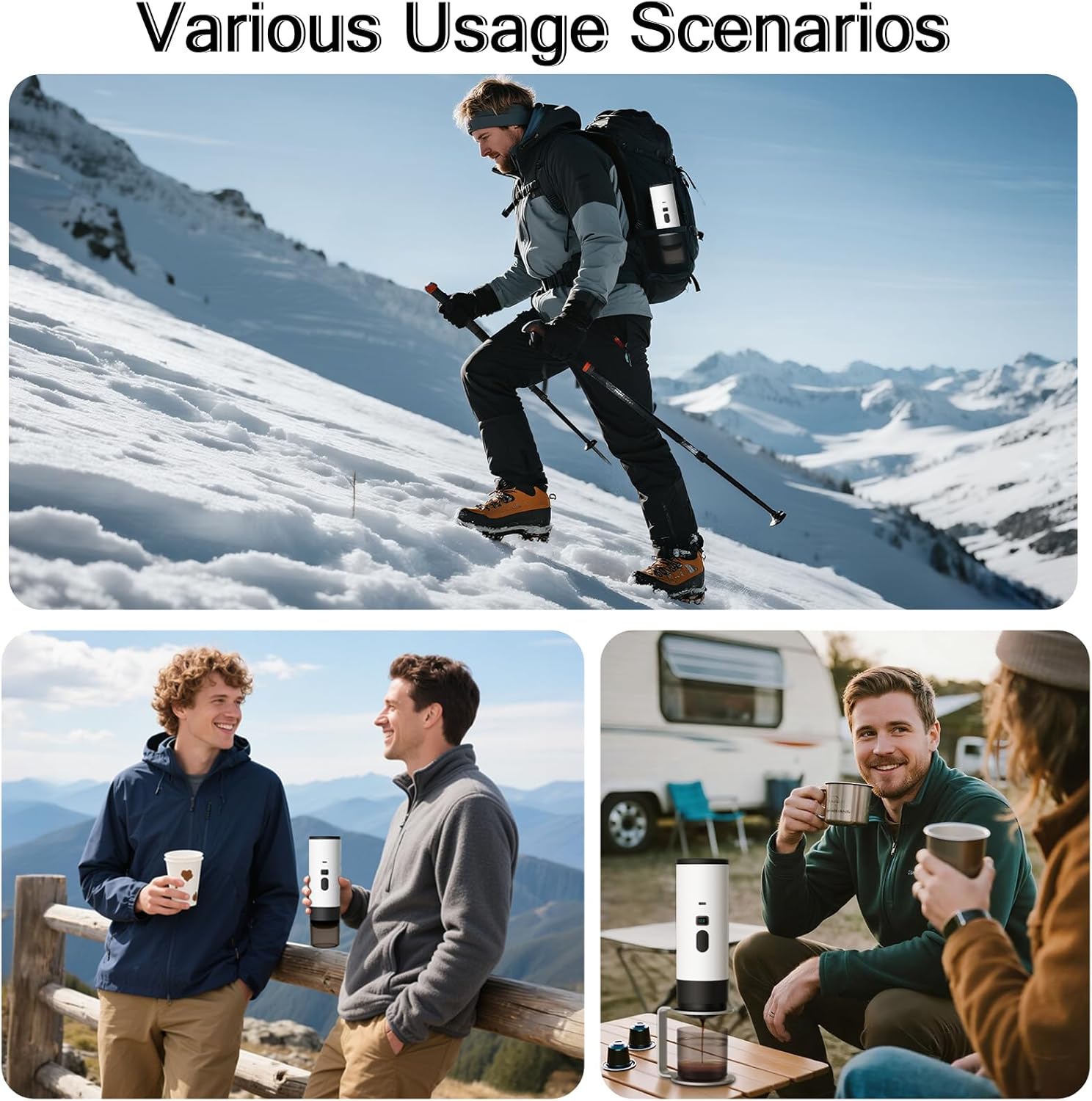 Multi Commercial Portable Espresso Capsule Coffee Machine - 3-in-1 Brewing | Meetoyo