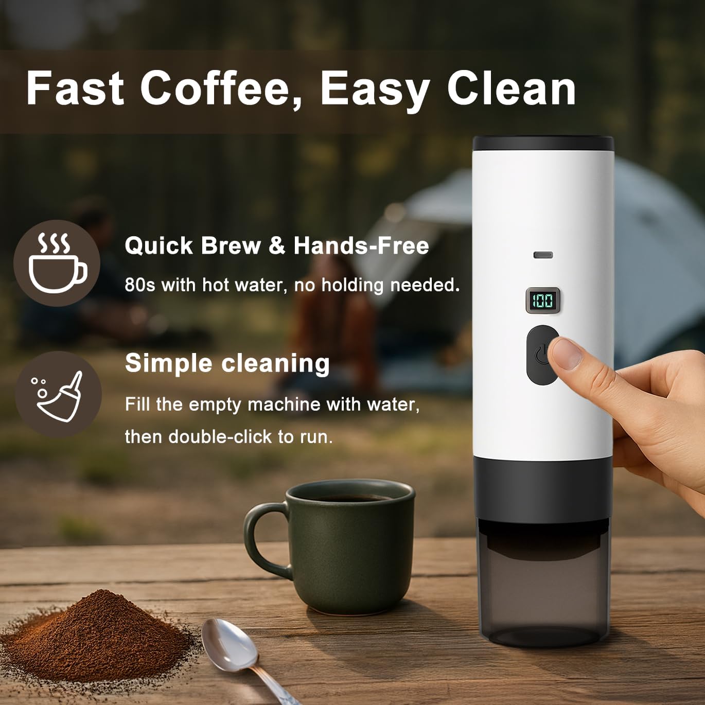 Multi Commercial Portable Espresso Capsule Coffee Machine - 3-in-1 Brewing | Meetoyo