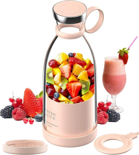 350ML Portable Blender Wireless Rechargeable USB Juicer Cup (Pink) | Meetoyo